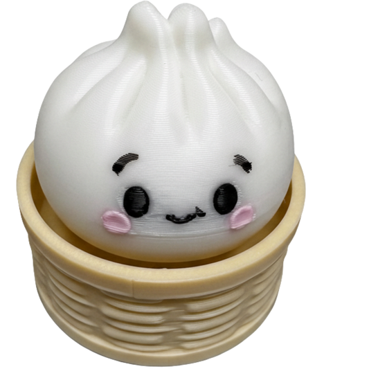 Dumpling Fidge Keychain - White